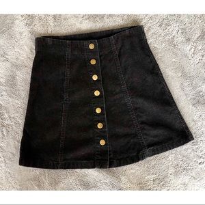 Black corduroy skirt